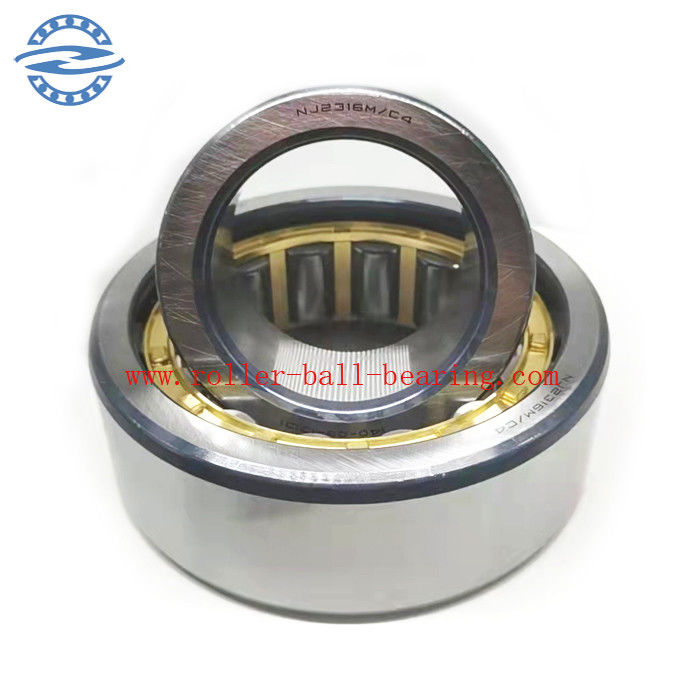 পিতলের খাঁচা (NJ2316M) আকারের 80*170*58mm সহ নলাকার রোলার বিয়ারিং